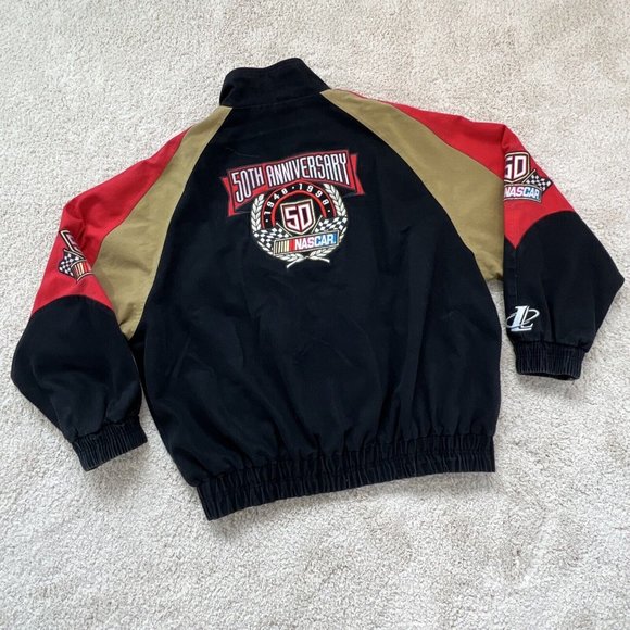VTG Logo Athletic NASCAR Jacket Mens Size XXL 1998 50th Anniversary Racing - Picture 15 of 16